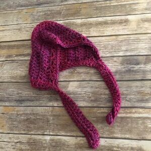 Girls pink/purple handmade hat